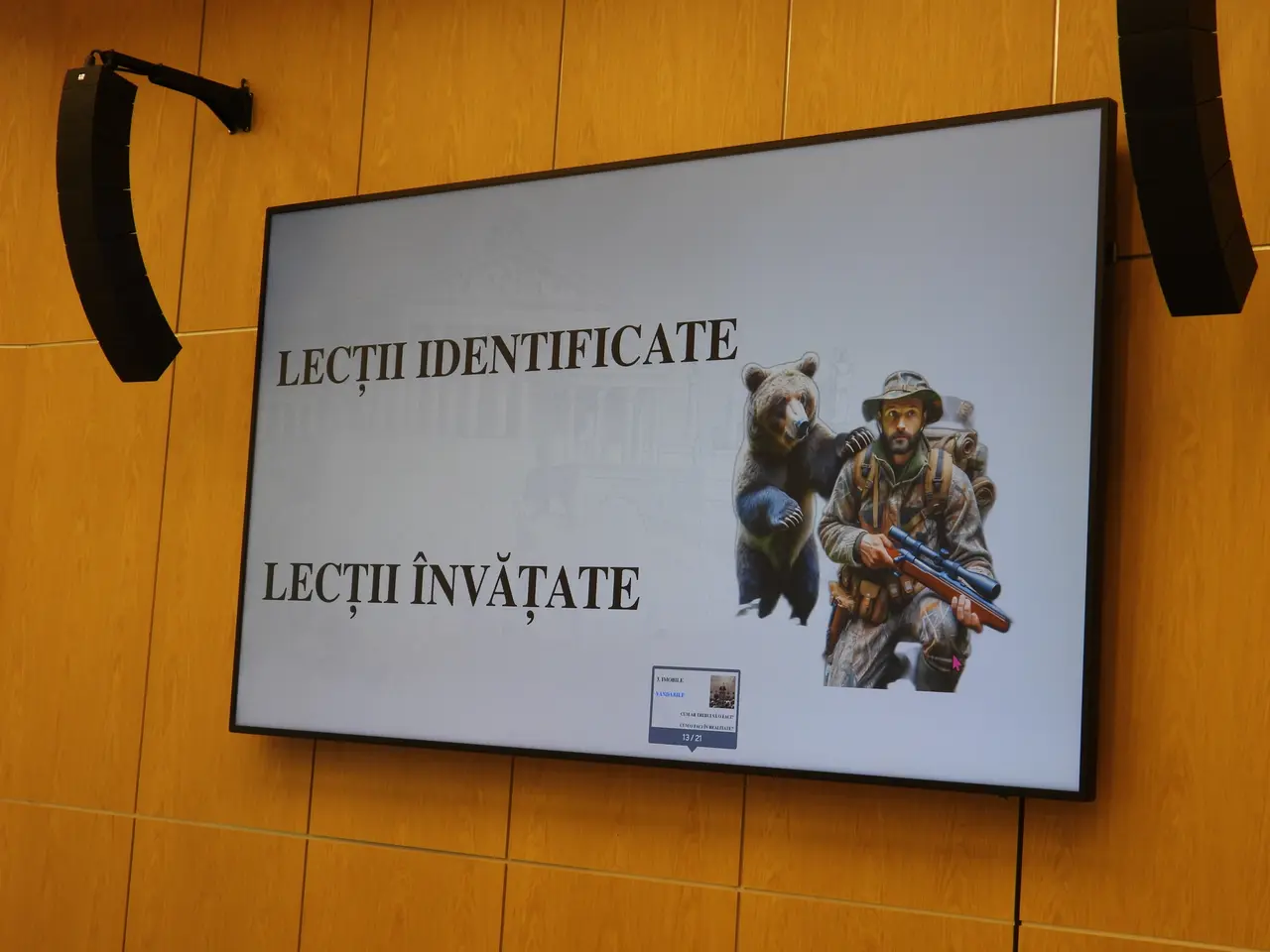 Slide „Lecții identificate, lecții învățate”, MRB 1.3